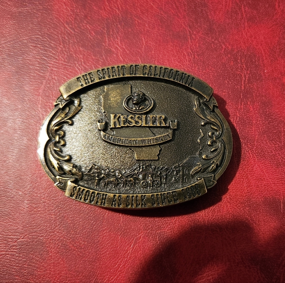 Brown Antique Metal Belt with Embossed Details